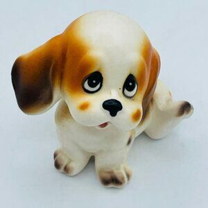 Sweet Vintage Bone China Decorative Puppy Dog Figurine